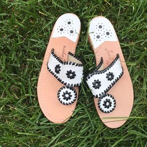 Black and white Jack Rogers